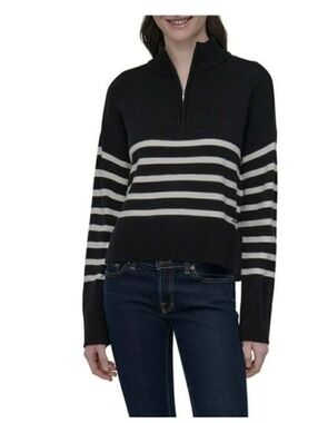 Dkny Ladies Quarter Zip-Front Sweater